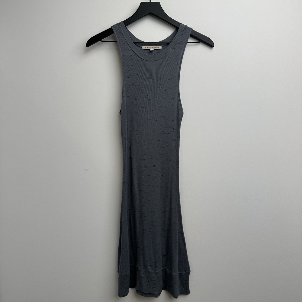 Foreign Exchange Long Tank Top S Gray Summer Casual Cotton Womens